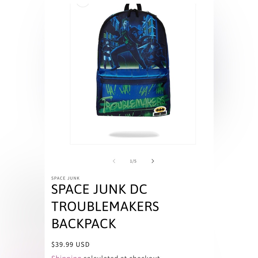DC spacejunk Troublemakers Kids/ men Backpack - Blue